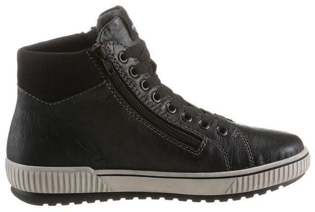 Remonte Schnürboots , Plateau, Schnürstiefelette, Boots in Crash-Optik