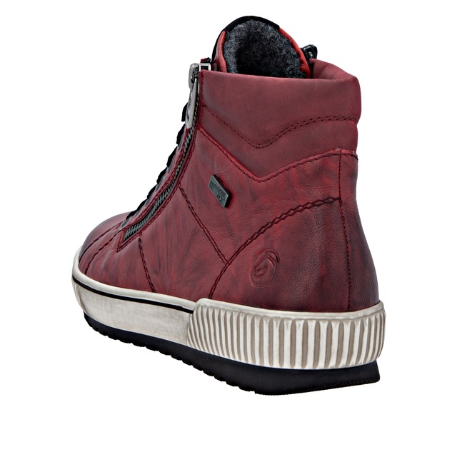 Remonte Schnürboots , Plateau, Schnürstiefelette, Boots in Crash-Optik