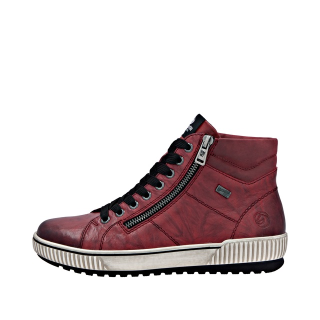 Remonte Schnürboots , Plateau, Schnürstiefelette, Boots in Crash-Optik