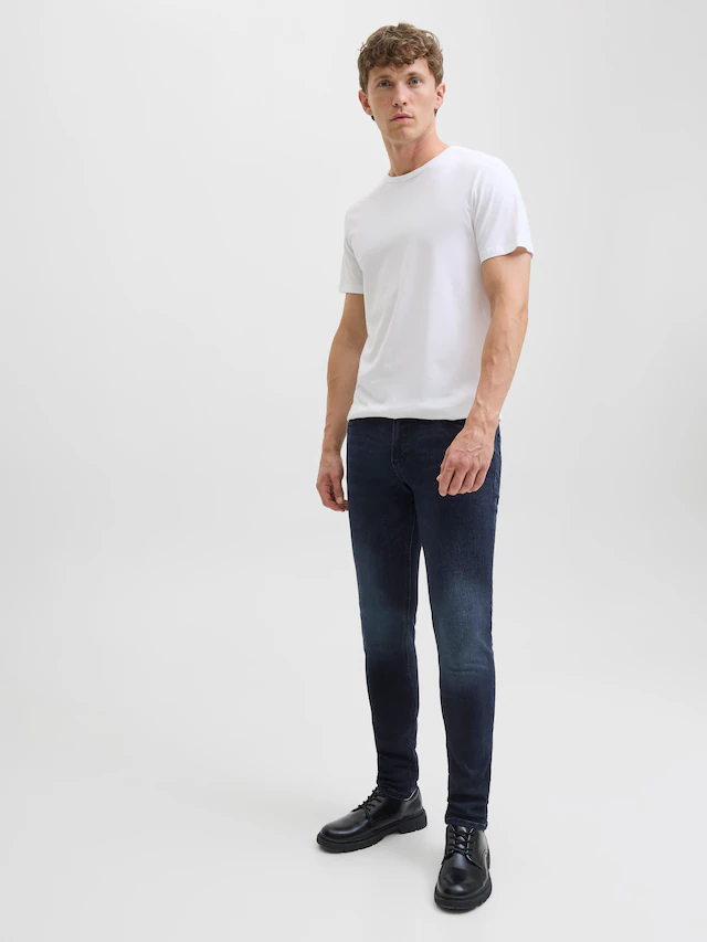 Jack & Jones Skinny-fit-Jeans »JJILIAM Skinny Jeans mit Used-Waschung für schlanke Silhouette« Abriebeffekte, modisch, skinny fit, Baumwollmischung,
