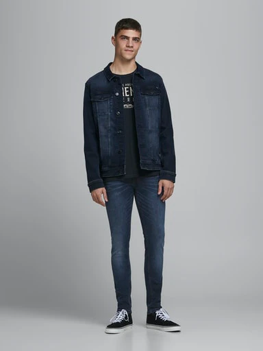 Jack & Jones Skinny-fit-Jeans »JJILIAM Skinny Jeans mit Used-Waschung für schlanke Silhouette« Abriebeffekte, modisch, skinny fit, Baumwollmischung,