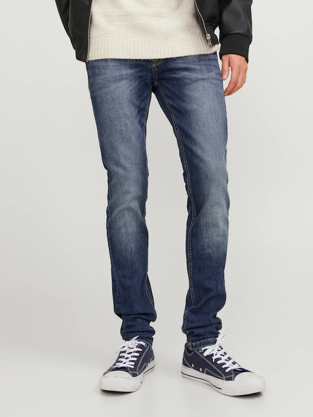 Jack & Jones Skinny-fit-Jeans »JJILIAM Skinny Jeans mit Used-Waschung für schlanke Silhouette« Abriebeffekte, modisch, skinny fit, Baumwollmischung,
