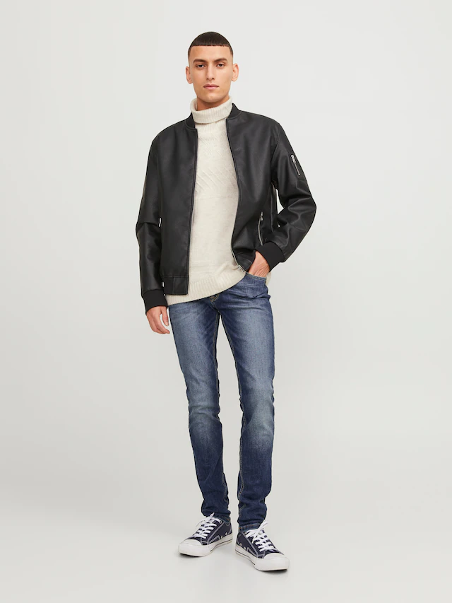Jack & Jones Skinny-fit-Jeans »JJILIAM Skinny Jeans mit Used-Waschung für schlanke Silhouette« Abriebeffekte, modisch, skinny fit, Baumwollmischung,