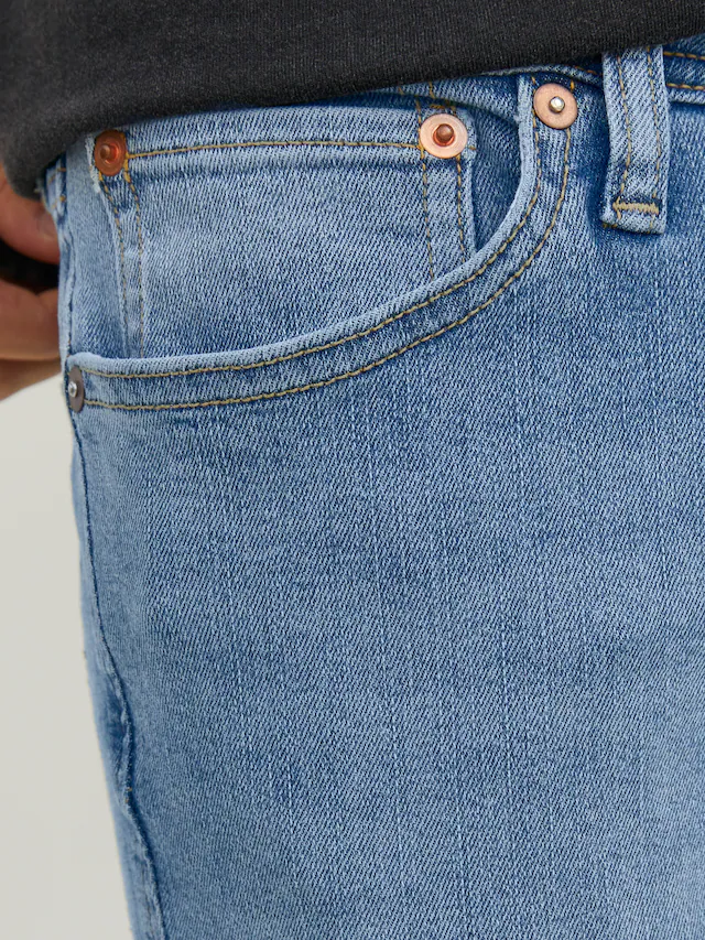 Jack & Jones Skinny-fit-Jeans »JJILIAM Skinny Jeans mit Used-Waschung für schlanke Silhouette« Abriebeffekte, modisch, skinny fit, Baumwollmischung,