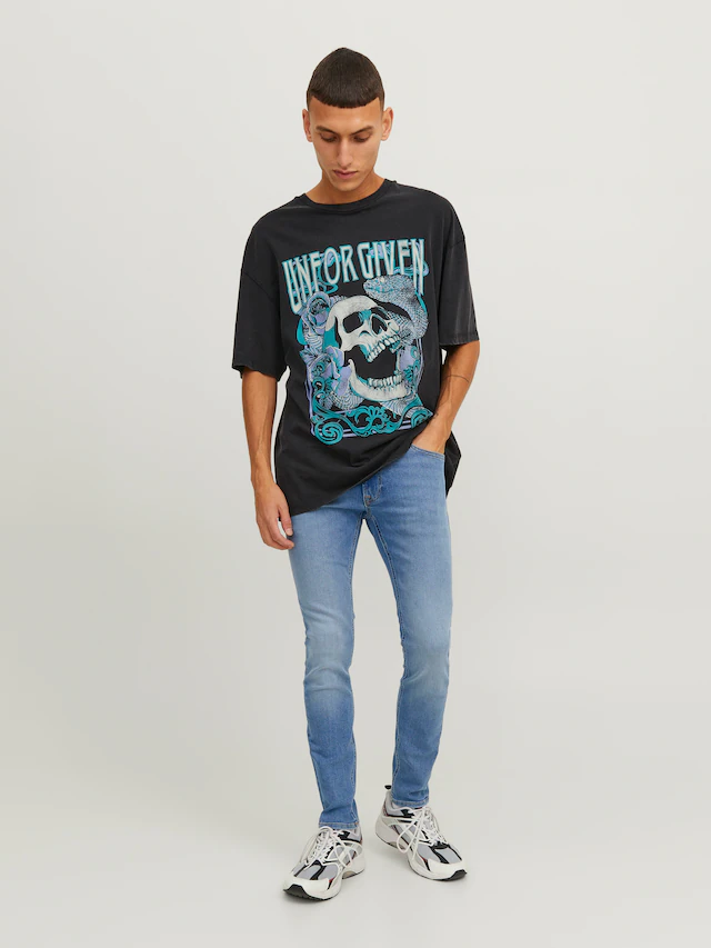 Jack & Jones Skinny-fit-Jeans »JJILIAM Skinny Jeans mit Used-Waschung für schlanke Silhouette« Abriebeffekte, modisch, skinny fit, Baumwollmischung,
