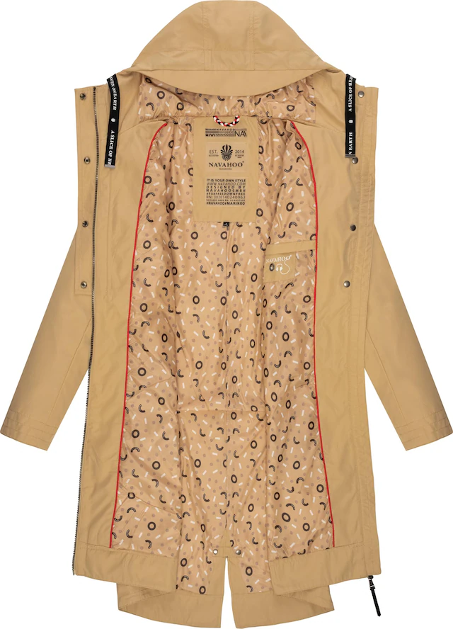 Navahoo Funktionsparka »Josinaa« mit Kapuze stylische Übergangs Outdoorjacke mit Kapuze