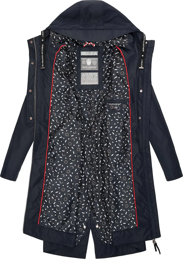 Navahoo Funktionsparka »Josinaa« mit Kapuze stylische Übergangs Outdoorjacke mit Kapuze