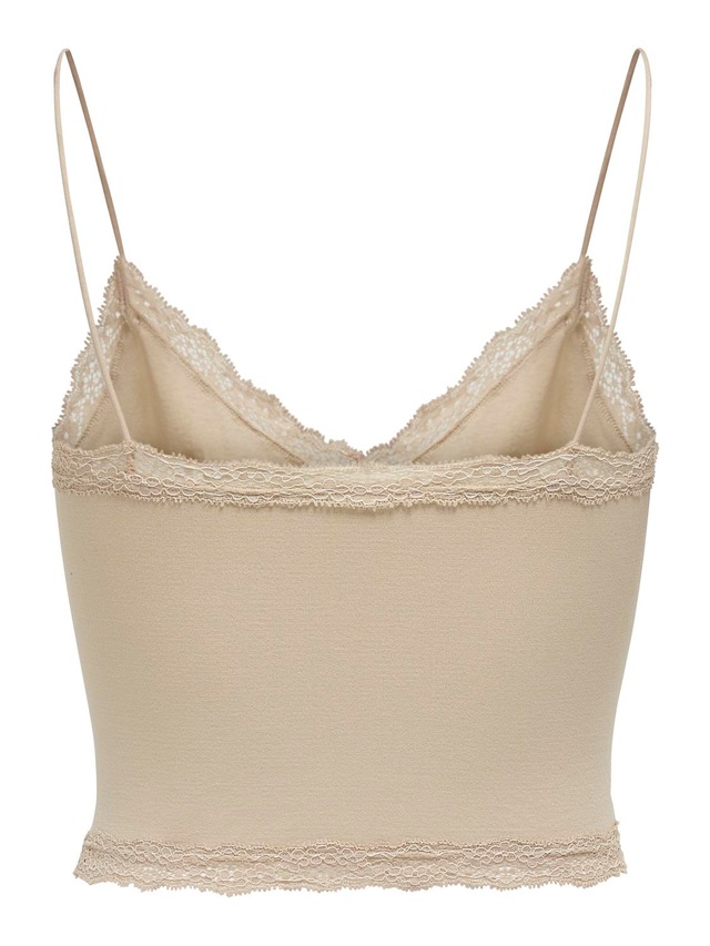 ONLY Spitzentop »ONLVICKY LACE SEAMLESS CROPPED TOP«