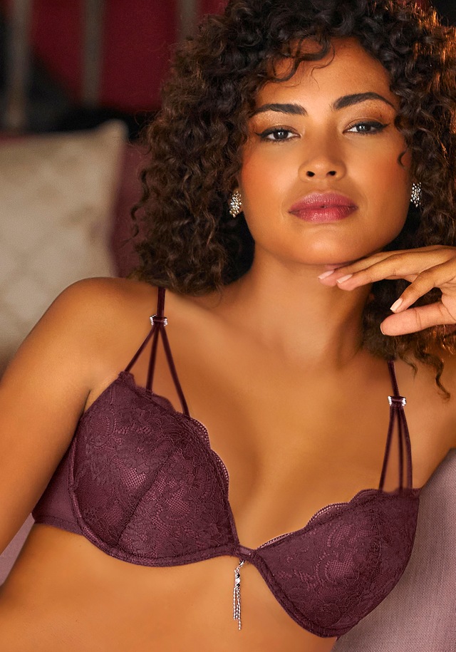 LASCANA Push-up-BH », BH mit Bügel, Spitzen-BH, als Dessous-Set kombinierbar« sexy Unterwäsche, sexy Dessous, Reizwäsche Damen