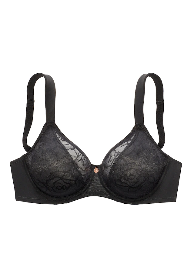 Nuance by Lascana Minimizer-BH », BH mit Bügel« mit breiten Trägern & Spitze, große Größen, bequemer BH