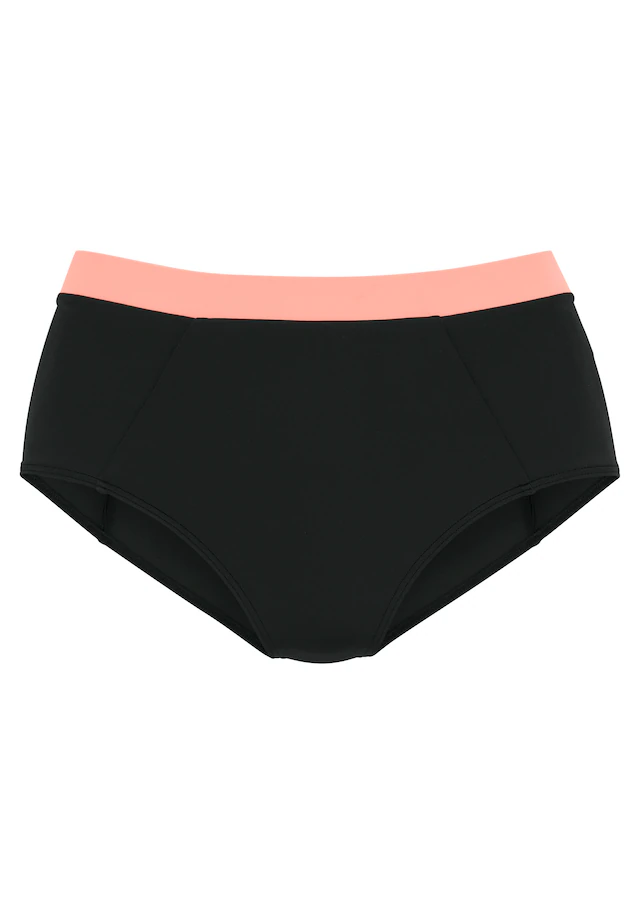 LASCANA ACTIVE Highwaist-Bikini-Hose »Janni« mit kontrastfarbigen Bündchen