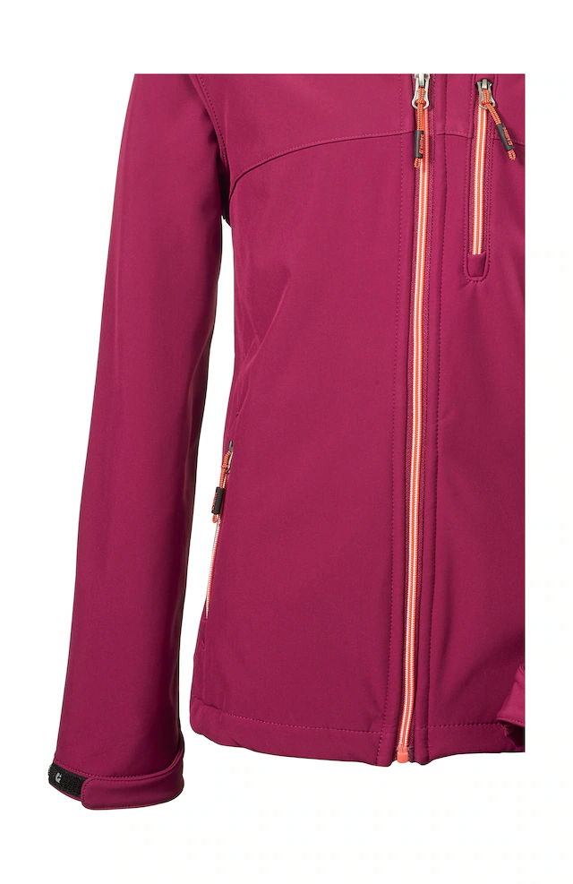 Killtec Softshelljacke »Girls Softshelljacke« Wasserabweisend, verstellbare Kapuze u Ärmel, Fleece-Innenfutter