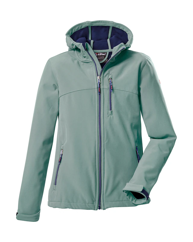 Killtec Softshelljacke »Girls Softshelljacke« Wasserabweisend, verstellbare Kapuze u Ärmel, Fleece-Innenfutter