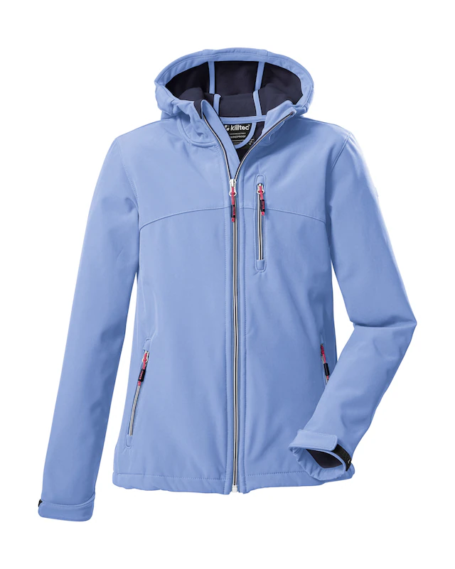 Killtec Softshelljacke »Girls Softshelljacke« Wasserabweisend, verstellbare Kapuze u Ärmel, Fleece-Innenfutter