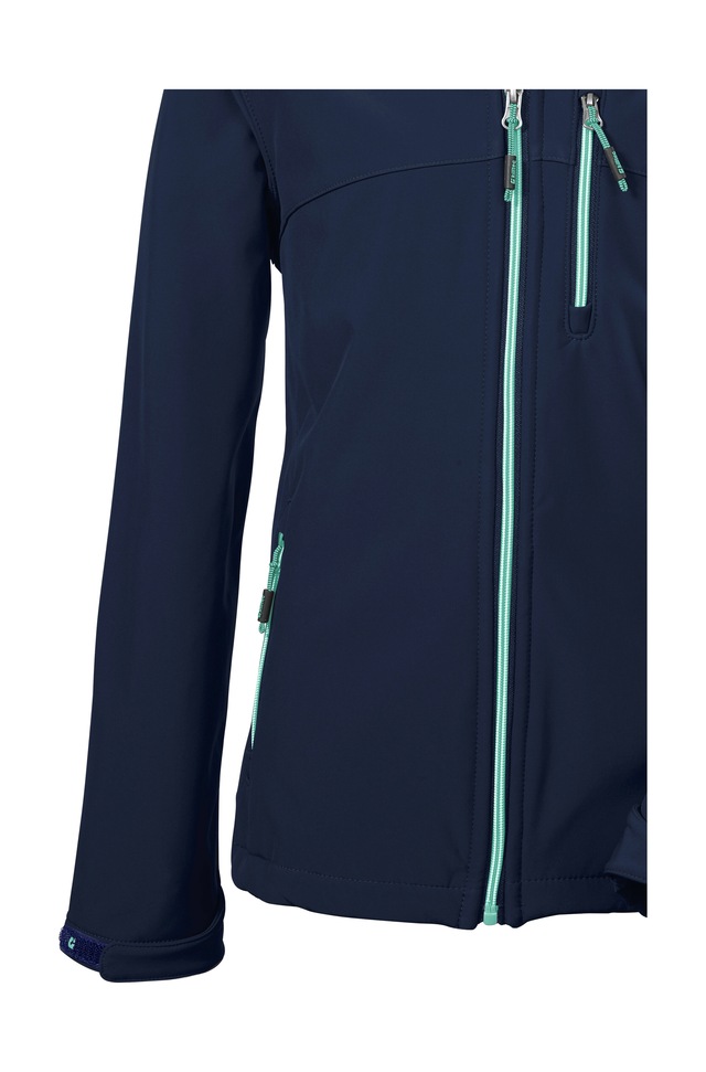 Killtec Softshelljacke »Girls Softshelljacke« Wasserabweisend, verstellbare Kapuze u Ärmel, Fleece-Innenfutter