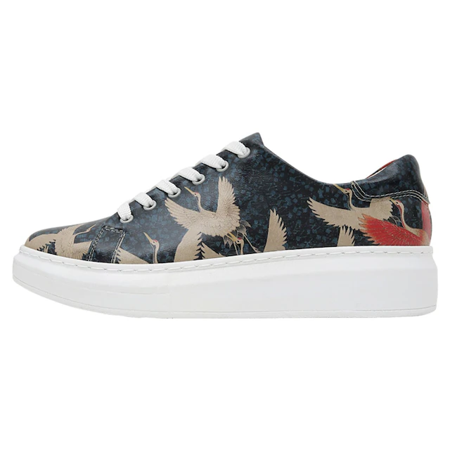 DOGO Plateausneaker »Myra Low-Top Sneaker Birds Chirping Damen Sneaker, Myra Low-Top« Handgefertigt