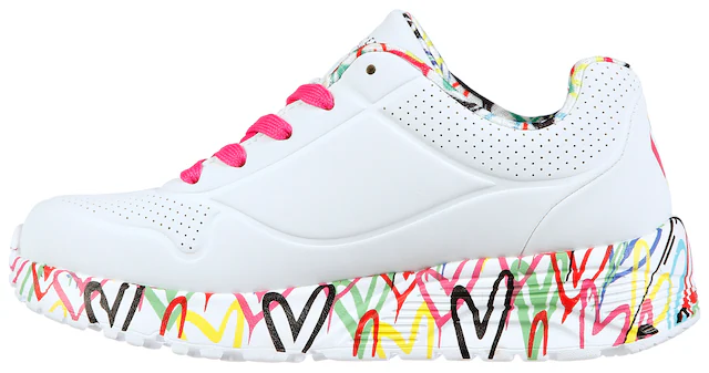 Skechers Sneaker »UNO LITE-LOVELY LUV« , Schnürschuh mit bedruckter Sohle, Größenschablone zum Download