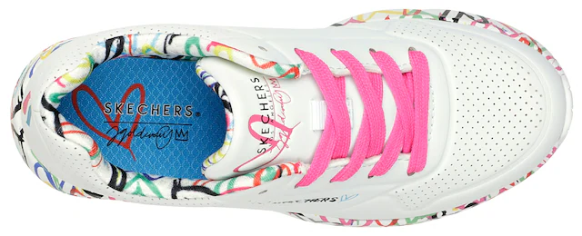 Skechers Sneaker »UNO LITE-LOVELY LUV« , Schnürschuh mit bedruckter Sohle, Größenschablone zum Download