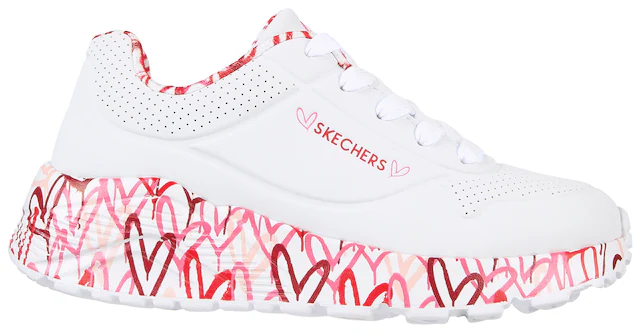 Skechers Sneaker »UNO LITE-LOVELY LUV« , Schnürschuh mit bedruckter Sohle, Größenschablone zum Download