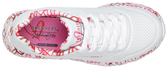 Skechers Sneaker »UNO LITE-LOVELY LUV« , Schnürschuh mit bedruckter Sohle, Größenschablone zum Download