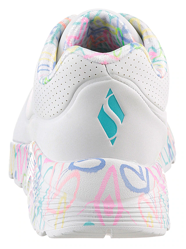 Skechers Sneaker »UNO LITE-LOVELY LUV« , Schnürschuh mit bedruckter Sohle, Größenschablone zum Download