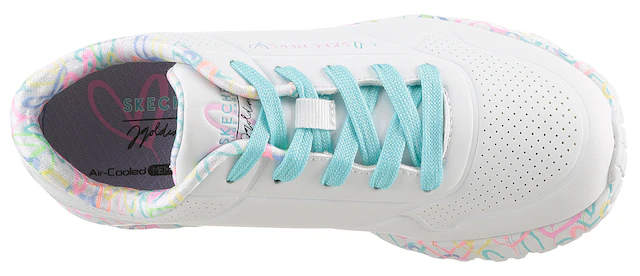 Skechers Sneaker »UNO LITE-LOVELY LUV« , Schnürschuh mit bedruckter Sohle, Größenschablone zum Download