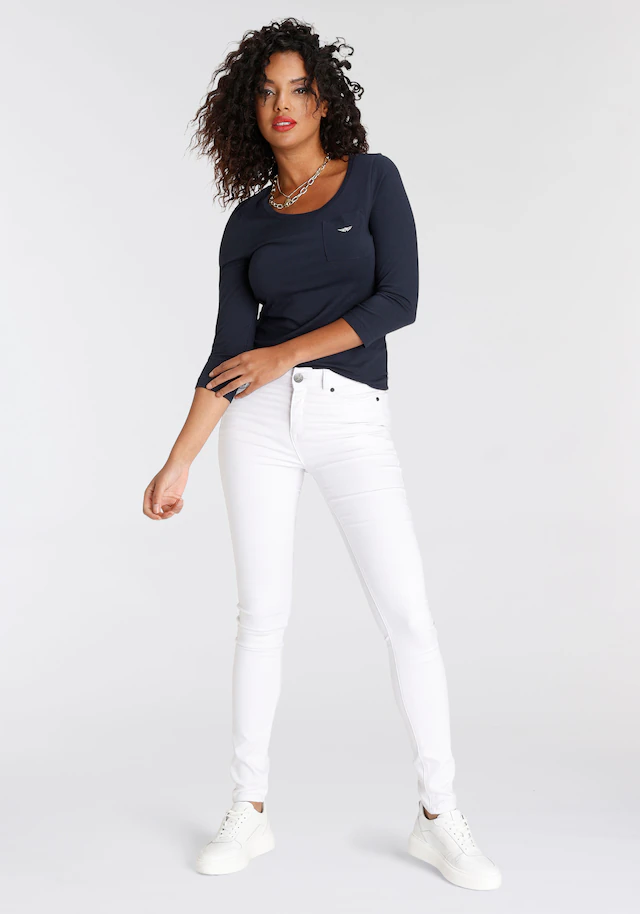 Arizona Skinny-fit-Jeans »Ultra Soft« hohe Leibhöhe, lang, aus Baumwolle, Polyester und Elasthan