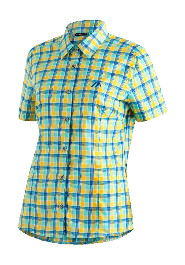 Maier Sports Funktionsbluse »Philina« Damen Bluse, leichte Kurzarmbluse, Blusen-Shirt, Karobluse, Reg Fit