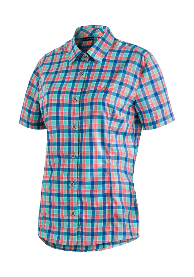 Maier Sports Funktionsbluse »Philina« Damen Bluse, leichte Kurzarmbluse, Blusen-Shirt, Karobluse, Reg Fit