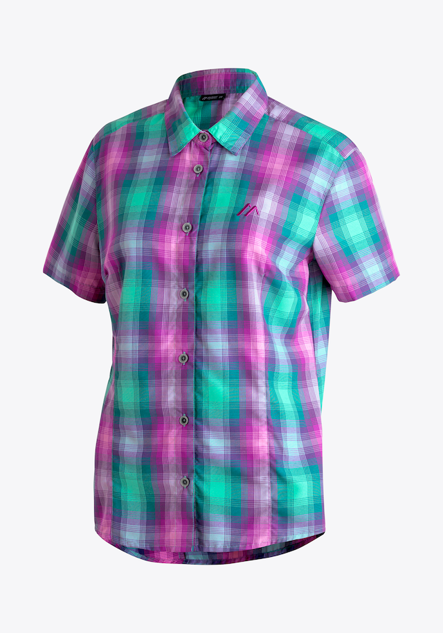 Maier Sports Funktionsbluse »Philina« Damen Bluse, leichte Kurzarmbluse, Blusen-Shirt, Karobluse, Reg Fit