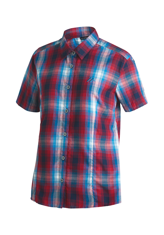 Maier Sports Funktionsbluse »Philina« Damen Bluse, leichte Kurzarmbluse, Blusen-Shirt, Karobluse, Reg Fit