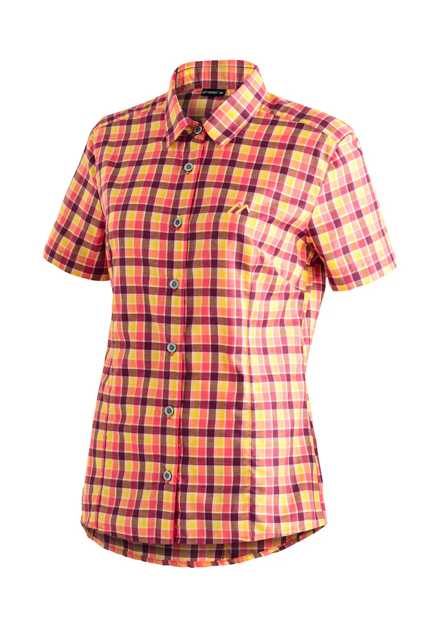 Maier Sports Funktionsbluse »Philina« Damen Bluse, leichte Kurzarmbluse, Blusen-Shirt, Karobluse, Reg Fit
