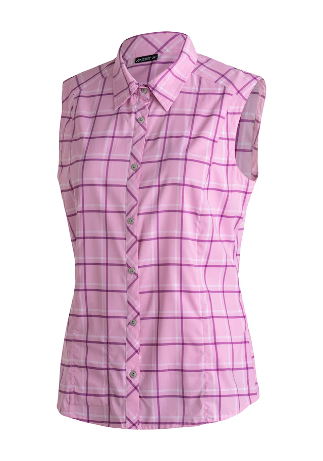 Maier Sports »Sana sleeveless« ärmellose Damen Bluse, sommerliches Blusen-Shirt, Karobluse, Reg. Fit