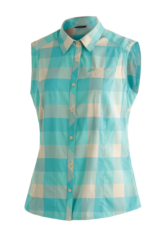 Maier Sports »Sana sleeveless« ärmellose Damen Bluse, sommerliches Blusen-Shirt, Karobluse, Reg. Fit
