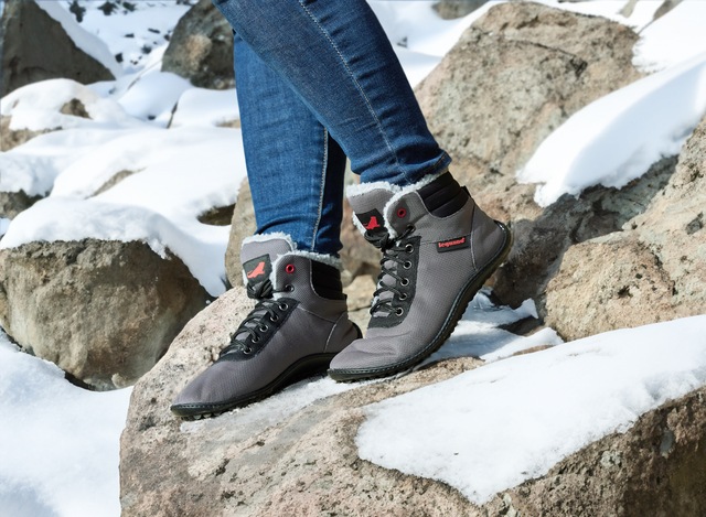 Leguano Barfußschuh »KOSMO« , Bequemschuh, Schnürboots mit einzigartiger Halbkugel-Laufsohle