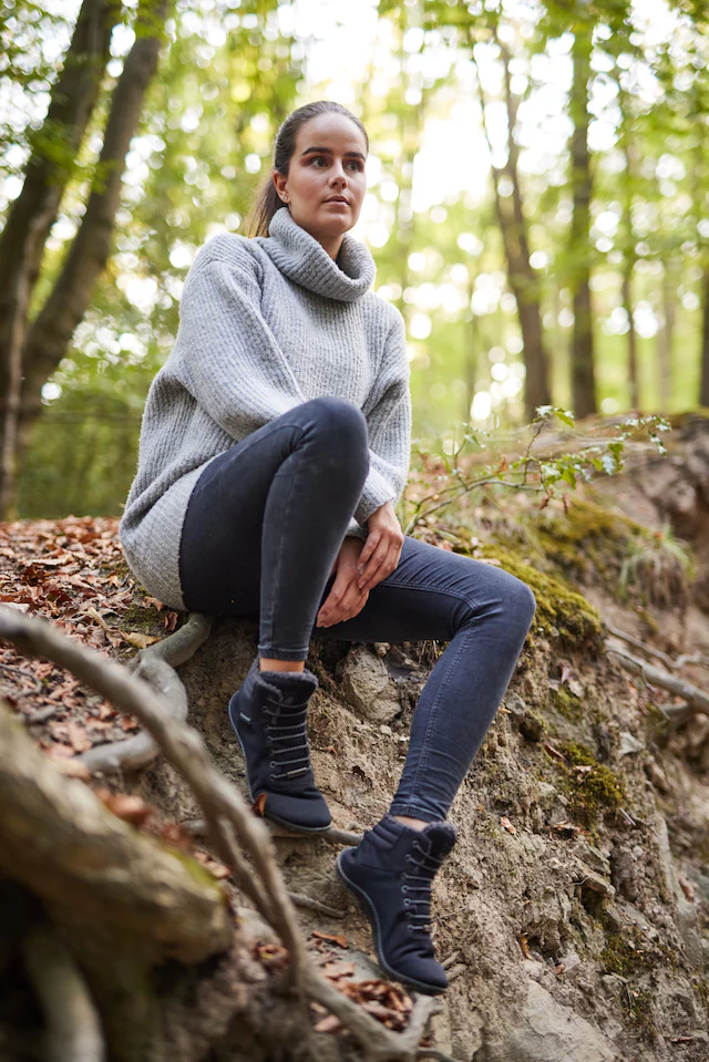 Leguano Barfußschuh »KOSMO« , Bequemschuh, Schnürboots mit einzigartiger Halbkugel-Laufsohle