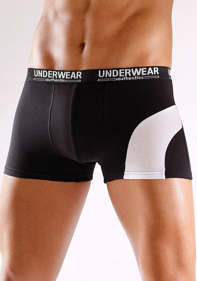 AUTHENTIC LE JOGGER Boxer »Boxershorts für Herren« Packung, 4 Stk. mit kontrastfarbenen Einsatz