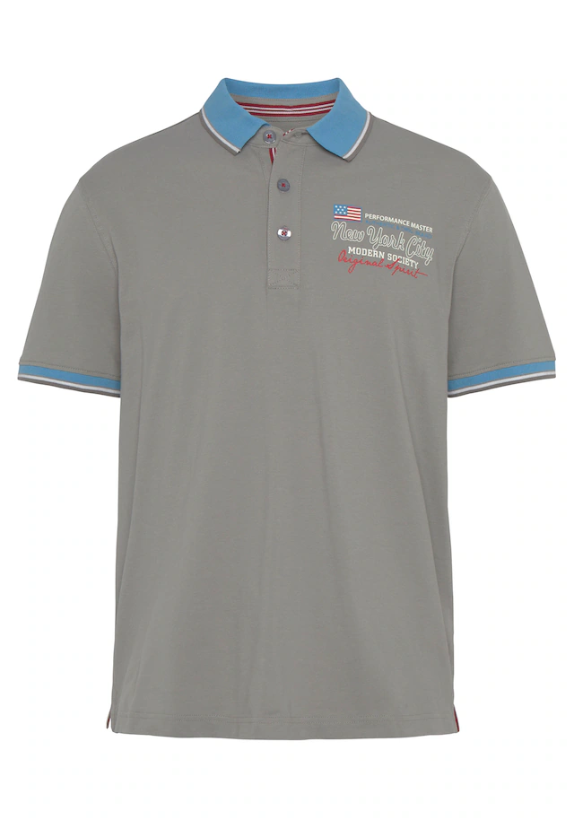 Man's World Poloshirt Kurzarm, lässige Passform, bedruckt, Polokragen