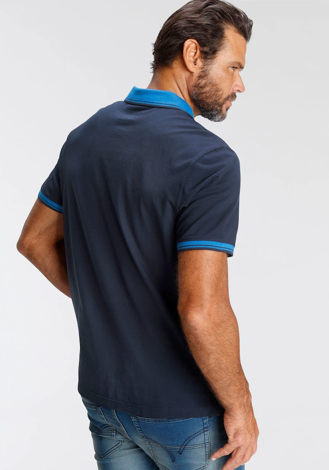 Man's World Poloshirt Kurzarm, lässige Passform, bedruckt, Polokragen