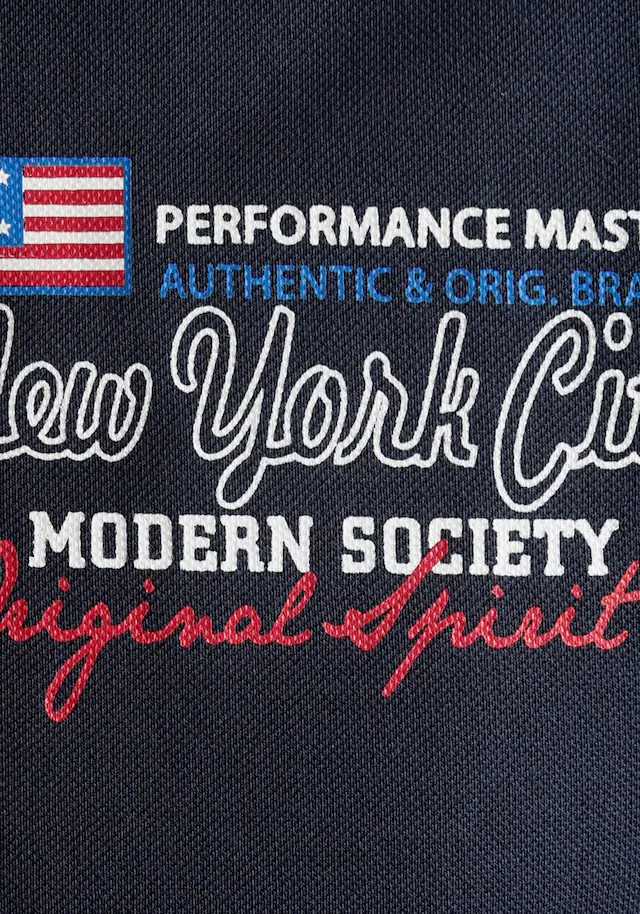 Man's World Poloshirt Kurzarm, lässige Passform, bedruckt, Polokragen