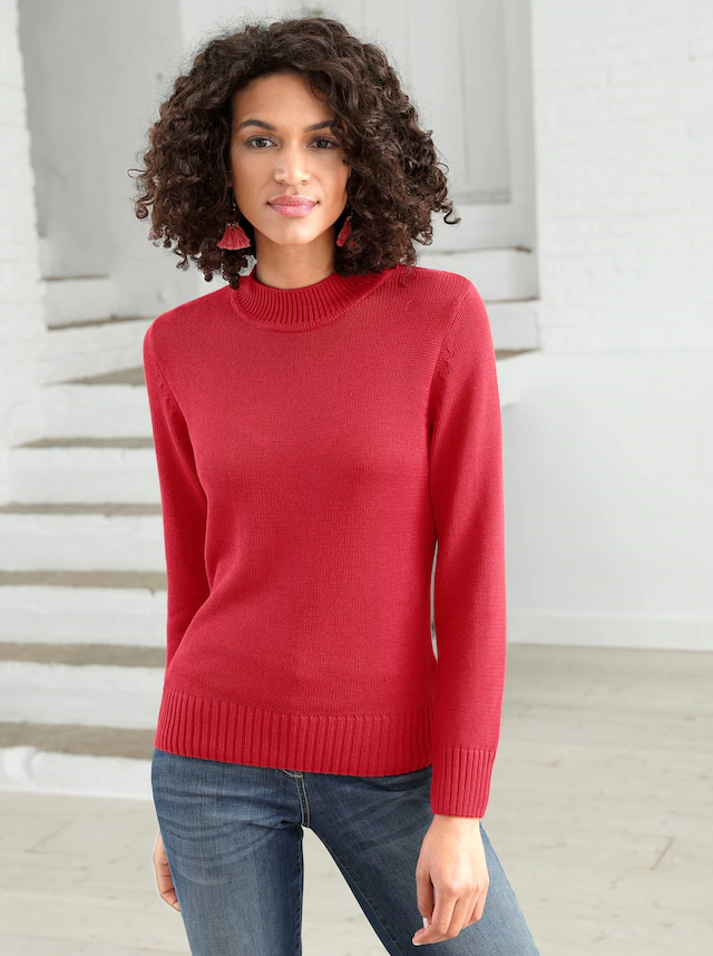 Casual Looks Stehkragenpullover »Pullover«