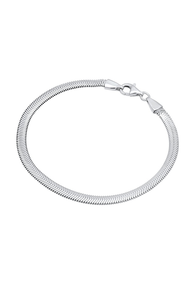 Kuzzoi Armkette »Armband Flach Elegant Schlangenkette Fischgräte 925 Silber«