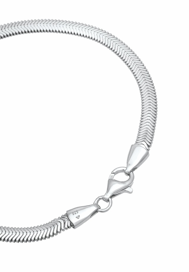 Kuzzoi Armkette »Armband Flach Elegant Schlangenkette Fischgräte 925 Silber«