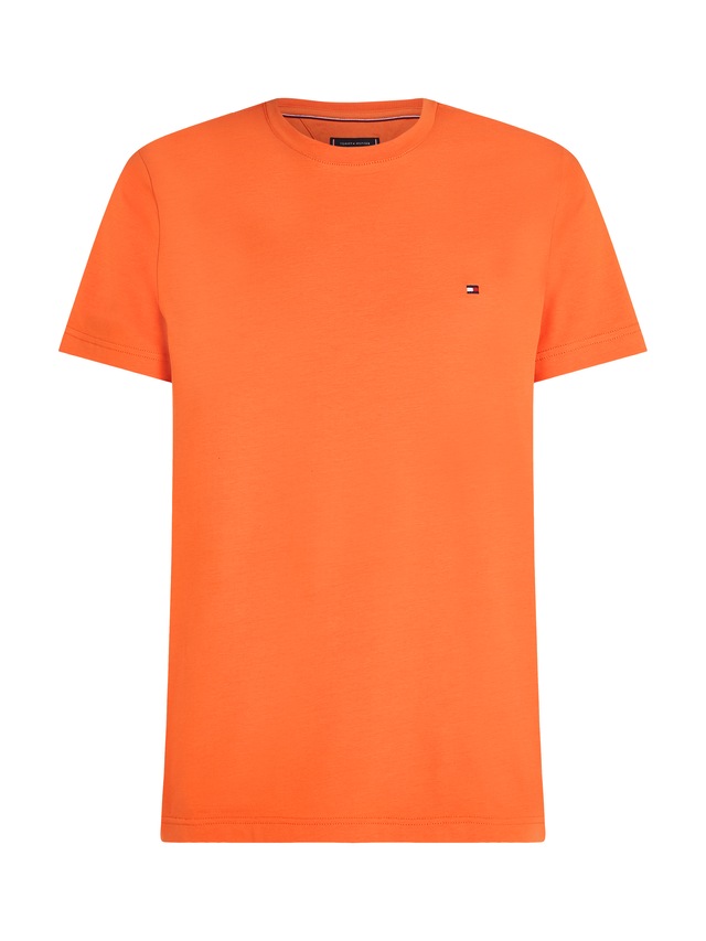 Tommy Hilfiger T-Shirt »STRETCH SLIM FIT« unifarben, casual, slim fit, Baumwollmix, Rundhals