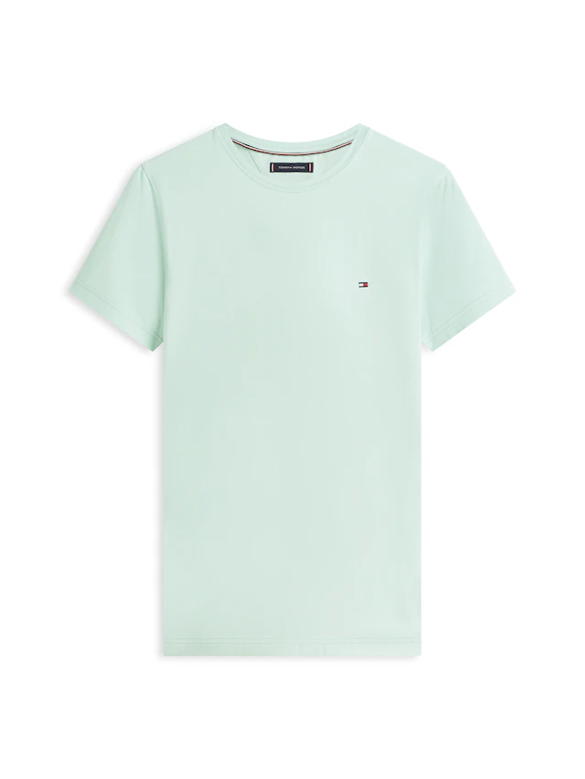 Tommy Hilfiger T-Shirt »STRETCH SLIM FIT« unifarben, casual, slim fit, Baumwollmix, Rundhals
