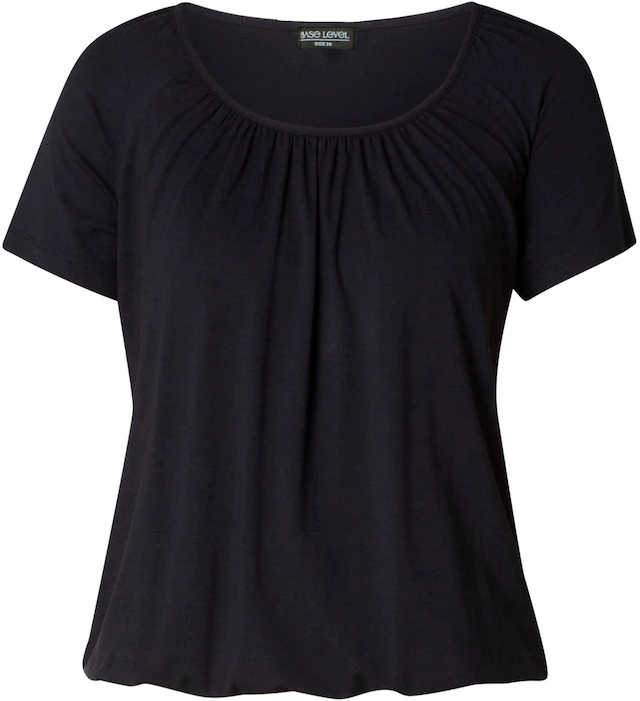 Base Level T-Shirt »Yona« mit Raffung am Rundhalsausschnitt