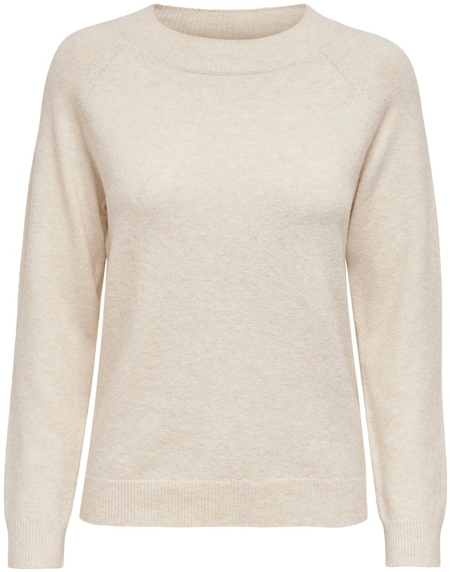 ONLY Rundhalspullover »ONLRICA LIFE L/S PULLOVER KNT NOOS« Materialmix, regular fit