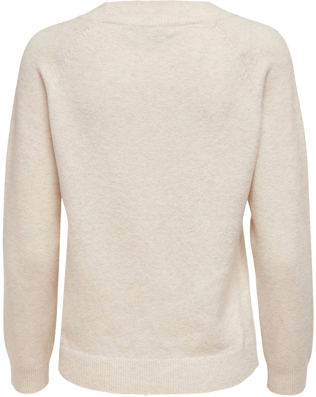 ONLY Rundhalspullover »ONLRICA LIFE L/S PULLOVER KNT NOOS« Materialmix, regular fit