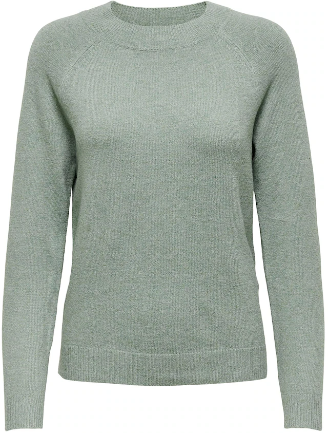 ONLY Rundhalspullover »ONLRICA LIFE L/S PULLOVER KNT NOOS« Materialmix, regular fit
