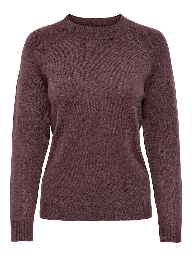 ONLY Rundhalspullover »ONLRICA LIFE L/S PULLOVER KNT NOOS« Materialmix, regular fit